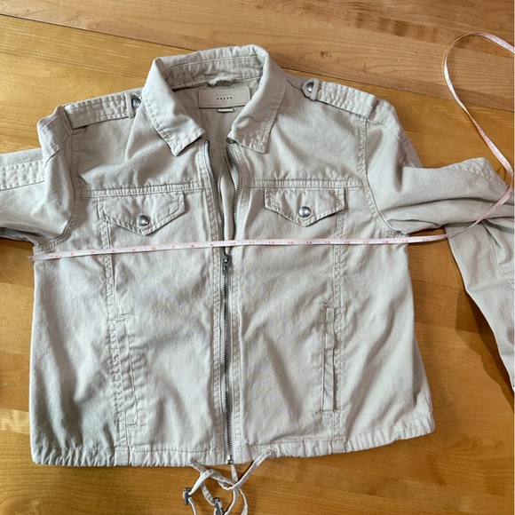 BLANK NYC Tan Khaki Bomber Jacket Size Small - Picture 9 of 10